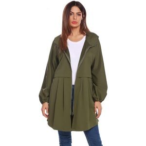 ANGVNS Autumn Hooded Oversized Rain Jacket XL